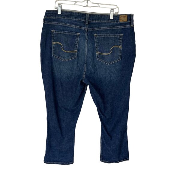 Signature Levi Strauss Womens Cropped Jeans Mid Rise Capri Size 20 - Picture 2 of 10